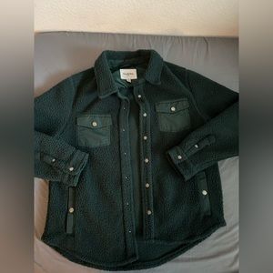 Goodfellow Sherpa overcoat in forest green: men’s medium